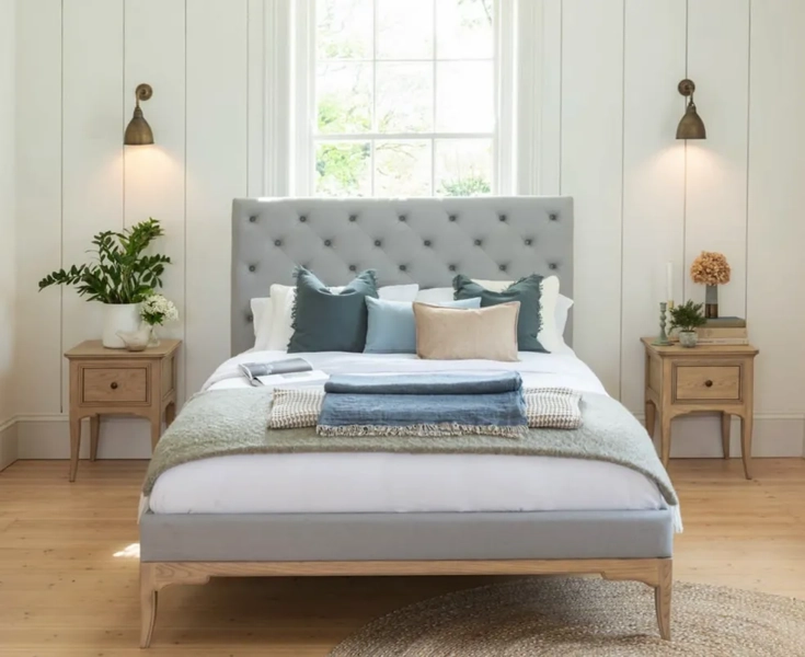 Willis & Gambier Toulon Grey Upholstered Bed Frame